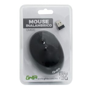 Mouse Inalámbrico Ghia  GM600, Color Negro