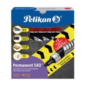 30260003  Marcador Pelikan Permanente 540 Color Rojo C/10 Pzas
