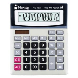 NE-182 Calculadora Nextep 12 Dígitos Escritorio Bateria/Solar