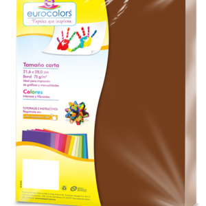 EC0015 PAPEL CORTADO EUROCOLORS CARTA CAFE C/100