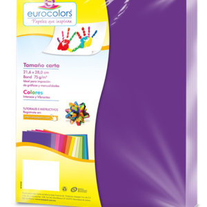 EC0016   PAPEL CORTADO EUROCOLORS CARTA MORADO C/100