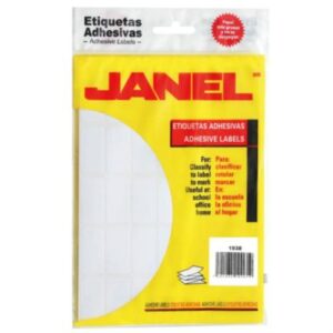 1002010100    Etiquetas Adhesivas Janel Clásicas Escolar No. 20 20x105mm Sobre C/280