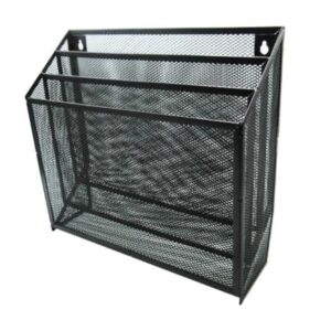 NE-176   Clasificador Nextep Malla Metálica 3 Niveles Grande Caja Blanco-Negro
