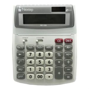 NE-190   Calculadora Nextep 12 Dígitos Escritorio Función Impuestos Solar/Batería
