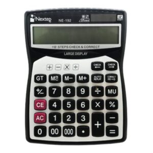 NE-192  Calculadora Nextep 12 Dígitos Pantalla Grande Escritorio Cubierta Metálica Batería/Solar