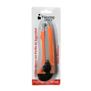 NE-178MS Cutter Plástico Nextep Grande Navaja 18mm Alma de Metal y Perilla Seguridad