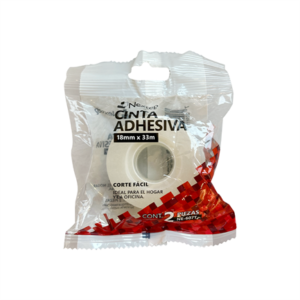 NE607T Cinta Adhesiva Corte Facil Nextep 18 mm x 33 mts Bolsa c/2 Piezas