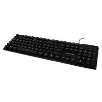 PC-201045  TECLADO ALAMBRICO TECLAS REDONDAS CONECTOR USB PERFECT CHOICE ROUND - NEGRO