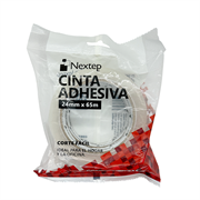 NE-608S Cinta Adhesiva Nextep Corte Facil 24mm x 65mts Bolsa con 2 Piezas