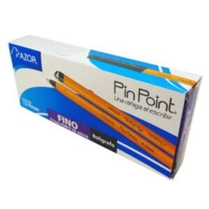 -6820NE Bolígrafo Azor Pin Point Fino 0.7mm Negro Caja C/12