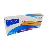 -6820RO Bolígrafo Azor Pin Point Fino 0.7mm Rojo Caja C/12